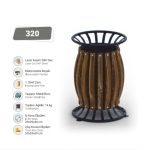 ÇÖP KOVASI AHŞAPLI 320