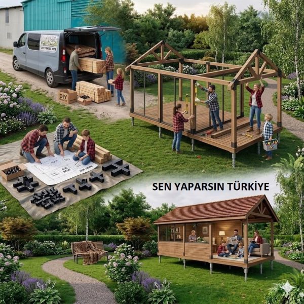 36 M2 AHŞAP EV KOMPLE PAKET